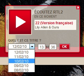 Trouver musique passée à la radio